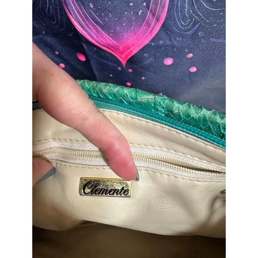 Vintage Clemente Snakeskin Crossbody Clutch - Picture 7 of 8